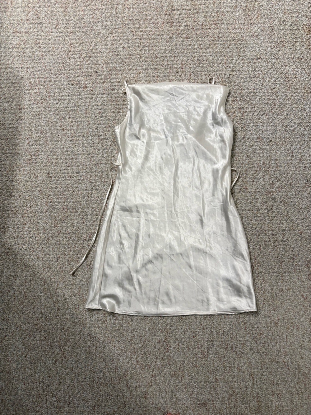 H&M Ivory Satin Slip Dress